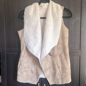 Faux suede vest